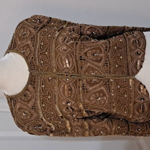 Scala Sequin/Bead Silk Blazer-Jacket